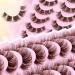 Brown Cluster Lashes Extension - 10 Pairs of 17MM Natural Wispy Fluffy Faux Mink Lashes - Buy Online on GoSupps.com