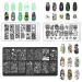 Halloween Nail Stamper Kit with Skull, Devil, Spider Images - Nail Stamping Plate Set for DIY Manicure - Bellelfin - Buy Online on GoSupps.com