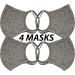 Universal 4521 Cloth Face Masks Reusable Nose & Mouth Mask 100% Cotton 2 Layer Washable for Teens & Adults Protects from Dust Pollen Pet Dander & More (Gray Large) - Buy Online on GoSupps.com