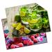 Microfiber cloths in a pack of 2 - glasses cleaning cloths with Fruits motif 30x40cm
