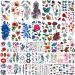 COKTAK 56 Sheets Variety Colorful Rose Flowers Temporary Tattoos For Women  Realistic Feather 3D Butterfly Fake Tattoos Temporary For Girls  Sexy Floral Blossom Branch Arm Neck Face Tatoo Sticker Kit