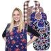 RMS Adult Bib Waterproof Clothing Protector with Vinyl Backing 34x18 - Blue Rose Designer Pattern - Buy Online on GoSupps.com