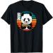 Panda Eating Ramen Noodle Soup Funny Anime Manga Lover Retro T-Shirt