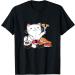 Sushi Cat Anime Figure Senpai Japanese Noodles Ramen Manga T-Shirt