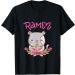 Kawaii Kitty Cat Eating Ramen Noodles T-Shirt