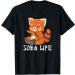 Soba Life Red Panda Japanese Food Anime Soba Noodles T-Shirt