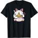 Kawaii Cat Neko Eating Ramen Noodle Soup Japanese Aesthetic T-Shirt