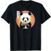 Panda Eating Ramen Noodle Soup Funny Anime Manga Lover Retro T-Shirt
