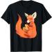 Fox Knitting Ramen Noodles Kawaii Japanese Anime Aesthetic T-Shirt