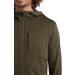 Icebreaker Merino Men's Quantum III Long Sleeve Wool Athletic Zip Up Hoodie - Loden Green - Size Large - Buy Online on GoSupps.com