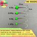 Colibri Micro Jighaken Set - 4 Pcs Ultralight Tungsten Hooks for Trout Fishing | Neon Green | International Shipping Available - Buy Online on GoSupps.com