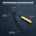 Asipro Razor for Men - Straight Barber Knife Set with Etui & 10 Extra Blades | Ideal Beard Grooming Tool | Black Gold - Buy Online on GoSupps.com