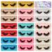 False Eyelashes 20 Pairs Natural 3D Fluffy Lashes Pack 20MM Dramatic Thick Long Faux Mink Eyelashes Bulk Wispy Strip Fake Eyelashes Wholesale by Yawamica 10 Styles-20 Pairs