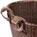 Retrospec Oval Dreamcatcher Basket with Leather Straps, Brass Buckles - Dark Stain - Buy Online on GoSupps.com