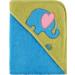 Be Mammy hooded baby towel made of cotton Oeko-Tex Standard 100 100cm x 100cm BE20-240-BBL (Blue - Elephant)