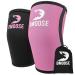 DMoose Elbow Sleeves 5mm Neoprene Elbow Support for Weightlifting Powerlifting & Tendonitis Relief. USPA Approved. Strong & Durable for Men & Women. Reversible Design Reinforced Stitching Sleeves Large Black-Pink
