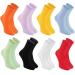 8 pairs of DIABETIC Elastic Cotton Socks for SWOLLEN FEET for Mens & Womens 8-9.5 8xmulticoloured