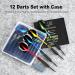 Centaur 12 Pack Steel Tip Darts Set - Professional 24g Metal Darts with Aluminum Shafts, PET Flights, Dart Case & Accessories - Buy Online on GoSupps.com
