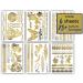 Terra Tattoos Gold Silver Metallic Temporary Tats - 75+ Boho Henna Designs - Waterproof, Non-Toxic, Long-Lasting - Ideal for Beach, Festivals & More! - Buy Online on GoSupps.com