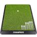 CHAMPKEY Premium Synthetic Turf Golf Hitting Mat | Heavy Duty Rubber Base Golf Practice Mat | Come with 1 Rubber Tee and 9 Plastic Tees M(13" x 17") LITE Version