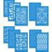 SANAAA Silk Screen Stencils for Polymer Clay  10 Pieces of Silk Screen for Earrings Making Stencils Transfer DIY Crafts Printing SET ONE