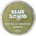 Blue Squid PRO Face Paint - Metallic Bronze Green (30gm) Professional Water Based Single Cake Face & Body Paint Makeup Supplies for Adults Kids Halloween Facepaint SFX Water Activated Face Painting