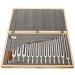 United Scientific TFBOX13 Tuning Fork Wooden Box Set With Mallet 13 Forks