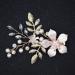Wedding Hair Clip Fanvoes Hair Accessories Pieces for Brides Bridal Rose Gold Vintage Headpiece Barrette Decorations Jewelry Handmade Flower Ivory Pearl Rhinestone Crystal for Women Girls Bridesmaid