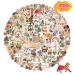 BarrelTree - 250 PCS Aesthetic Boho Stickers Cute Vinyl Waterproof Stickers for Water Bottles Laptop Phone Journaling Scrapbook Junk Journal Scrapbooking Supplies Kit Plant Sticker Packs for Adults Teens