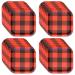 Canadian Lumberjack Plaid Paper Party Dinner Plates - 24 Plates - 23 cm Square