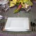 Oasis Creations White Square Plates Set 10 - 50 Count - Premium Hard White Disposable Plastic Plates - 10-Inch - Reusable & Disposable - Perfect for Salads, Appetizers, Dinners, Parties - Buy Online on GoSupps.com