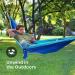Durable 400 lb Capacity Nylon Hammock Chair - Double/Single Sizes, Tree Straps & Carry Bag - Portable for Camping/Travel/Backpacking - Navy/Light Blue Medium - Buy Online on GoSupps.com