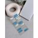 Taptap London Semi Cured Gel Nail Strips - Blue Milky White Transparent Glitter Ombre Castle in the Sky | Modern Silver Design - Buy Online on GoSupps.com
