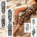 COKTAK 21 Sheets Greek Myth Black Temporary Tattoos - 8 Sheets Arm Sleeve for Men + 13 Sheets 3D Stickers - Buy Online on GoSupps.com