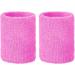 3-Piece Sweatband Set for Men & Women - Pink Wrist Sweatbands & Headband - Perfect for Sports & Fitness - Buy Online on GoSupps.com