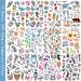 Oottati Waterproof 12 Sheets Summer 100+ Design Watercolor Painting Animal Flowers Leaves Small Fake Temporary Tattoo Stickers