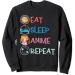 Eat Sleep Anime Repeat Japanese Ramen Noodles Kawaii Anime Sweatshirt