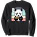 Panda Eating Ramen Noodle Soup Funny Anime Manga Lover Retro Sweatshirt