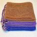 3 Pieces African Exfoliating Long Net Bath Sponge Set - Body Scrubber & Exfoliation Rag in Blue Brown & Purple | Daily Skin Smoother for All Skin Types - Worldwide Shipping - Buy Online on GoSupps.com