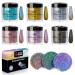 LET'S RESIN 0.08mm Holographic Glitter, Ultra Fine Glitter for Epoxy Resin/Resin Molds, Sparkle Saturated Color Glitter Powder for Nail Art, Slime, Tumbler, Body, Hair, Face blue