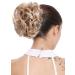 WIG ME UP - Q0147-27T613 hairpiece bun bun short voluminous braid curls butterfly clip blonde mix