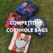 Competitive Series Cornhole Bags Set - Double Sided Professional Style - Includes Canvas Carry Bag - American Skull Design - Set of 8 - Buy Online on GoSupps.com