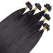 hair2heart Premium Extensions Real Hair Bondings straight - 25 strands 0.8g 40cm 2/0 black 40cm 25 strands #1 Black