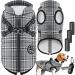 Lovpet dog jacket dog coat with dishes including 45 pieces of feces bag + donor dogs fed western waterproof padded vest with chest strap reflectors D-ring 5xl gray 5xl gray