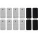 Syrtenty Snap TENS Unit Replacement Pads - Pack of 12 Reusabl Electrodes Patches for Electrotherapy & Therapy Stimulator Pad Set Reuse Up to 36 uses