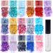 Chunky Holographic Body Glitter I 16 Colors + Glitter Glue for Face Glitter Makeup, Hair, Eye & Fine Glitter Eyeshadow - Perfect for Festivals, Slime, Resin, Tumblers, Craft, Cosmetic & Nail Art 16 Pack Holographic Glitter