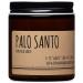 | Pure Palo Santo Candle | Essential Oil Aromatherapy Candle | 4oz Soy Wax Palo Santo Scented Candle | Palo Santo from Ecuador | Purification & Cleansing Candle |Free Palo Santo