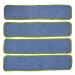 CleanAide Microfiber Wet Mop Pad Refill, 24 Inches, Green, Pack of 4