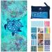 Elite Trend Microfiber Towels - Quick Dry Camping, Sports, Beach, Backpacking, Yoga, Gym, Travel Towel XL 78x35 w/Bag - Soft, Compact, Lightweight Sea Turtle EXTRA LARGE (78X35-INCH)
