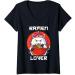 Womens Ramen Noodle Soup Unicorn V-Neck T-Shirt